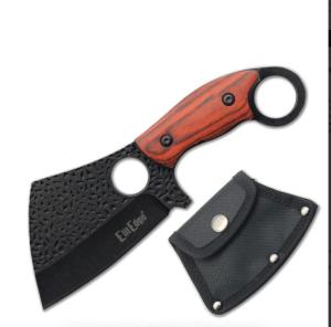 ElitEdge Urban Combat Cleaver Knife Wharncliffe Blade with PakkaWood Handle