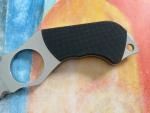 Spyderco Swick 6 Neck Knife, LC200N Wharncliffe Serrated Blade, Black G10 Handle