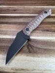 Wachtman Knife & Tool Kliff Micarta Stone Wharncliffe Fixed Steel Blade