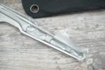 Kizer Cutlery Scuttler Stonewashed D2 Steel Fixed Blade Neck Knife 1058A1