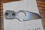 KIZER Cutlery Variable-Carbon Fiber- 154CM Wharncliffe Fixed Blade Knife 1052A2