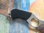 Spyderco Swick 6 Neck Knife, LC200N Wharncliffe Serrated Blade, Black G10 Handle