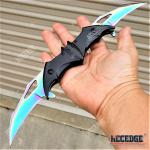 DUAL BLADE HUNTING KNIFE Double Blade POCKET FLIP KNIFE CAMPING KNIFE EDC GEAR