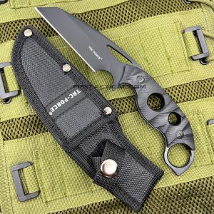 Stainless Wharncliffe Black Handle Fixed Blade Knife