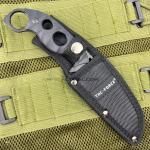 Tac-Force Black Gray Stonewash Full Tang Fixed Blade Wharncliffe Knife  + Sheath