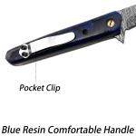 30 PCS LOT OF 8'' EDC Bearing-Assisted Pocket damascus knife With Sheath