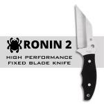 Spyderco Ronin 2 Plain Edge 4.08" Fixed Blade Pocket Knife FB09GP2