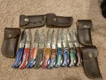 20 PCS Custom LOT OF Mix HANDLE FOLDING KNIFE WITH SHEATH