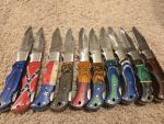 20 PCS Custom LOT OF Mix HANDLE FOLDING KNIFE WITH SHEATH