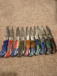 20 PCS Custom LOT OF Mix HANDLE FOLDING KNIFE WITH SHEATH