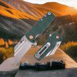 ArtisanCutlery 1820P Tactical Knife - D2 Steel Blade, G10 Handle, EDC, Green