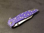 Purple Pocket Knife 8” Overall Size M Wharncliffe Blade Full Metal Skulls Assist