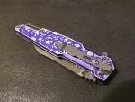 Purple Pocket Knife 8” Overall Size M Wharncliffe Blade Full Metal Skulls Assist