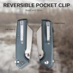 CIVIVI Amirite Pocket Knife, Folding Knife with 3.48" Nitro-V Modified Wharncliffe Blade G-10 Handle, Button Lock Knife For Men Gift C23028-1