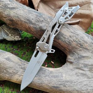 All-steel mechanical design folding knife, suitable for tactical hunting use