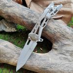 All-steel mechanical design folding knife, suitable for tactical hunting use