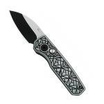 YF SMART Small Folding Pocket Knife - 1.96" Wharncliffe Blade, Two-Tone Black & Gray Finish, Textured G10 Handle, Gift For Men, Women For Everyday Carry, Camping, Hiking, Outdoor Activities