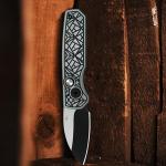 YF SMART Small Folding Pocket Knife - 1.96" Wharncliffe Blade, Two-Tone Black & Gray Finish, Textured G10 Handle, Gift For Men, Women For Everyday Carry, Camping, Hiking, Outdoor Activities