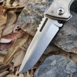 Stainless steel folding knife, suitable for outdoor, tactical and survival