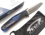 Ball Bearing Pivot G10 Pocket Knife D2 Button Lock Wharncliffe Tip Up Blade EDC