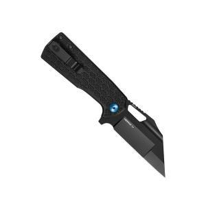 OKNIFE Heron L1 Folding Tactical Knife with D2 Steel Wharncliffe Blade Black