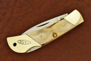 VINTAGE CASE XX 10 DOT 1980 STAG LOCKBACK KNIFE 051051 L SS NICE (27851)