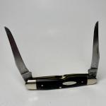Vintage 1981 Case XX Muskrat Pocket Knife Dark Bone 9 Dot Two Blades