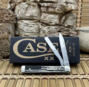 Case XX USA Smooth Natural Bone Vintage Flag Bullet 1/500 Baby Doc Doctor Knife