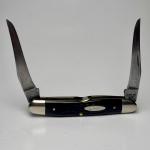 Vintage 1981 Case XX Muskrat Pocket Knife Dark Bone 9 Dot Two Blades