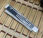 Case XX USA Smooth Natural Bone Vintage Flag Bullet 1/500 Baby Doc Doctor Knife