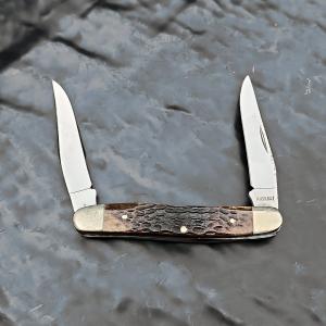 Case XX 1978 2 Dot Muskrat Folding Pocket Knife Vintage Bone 3 7/8" USA