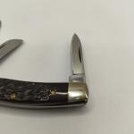 Vintage 1981 Case XX USA STOCKMAN KNIFE #63032 9 Dot Bone Jigged Handle 3 Blades