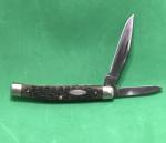 Case XX 6244 Vintage Jack Pocket Knife Double Oval Shield 2 Blade GUC Light Wear