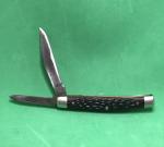 Case XX 6244 Vintage Jack Pocket Knife Double Oval Shield 2 Blade GUC Light Wear