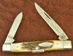 VINTAGE CASE XX USA 4 DOT 1976 GRAY SCROLL STAG PEN KNIFE 5233 SSP NICE (24058)