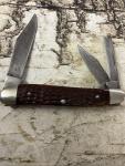 Case XX 1974 Reddish Jigged Bone 6380 Carpenters Whittler Vintage Pocket Knife 