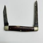 Vintage Case XX Pocket Knife 2 Blade Jigged Bone Handle Folding Pen Knife 3.5"