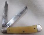 Vintage Case XX USA 3254 Trapper Knife - Yellow Handles 1999 ?
