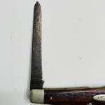 Vintage Case XX Pocket Knife 2 Blade Jigged Bone Handle Folding Pen Knife 3.5"