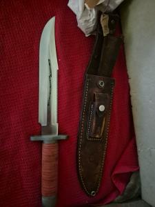 AL MAR SF-10 25th ANNIVERSARY SPECIAL FORCES GREEN BERETS Vintage Knife & Sheath