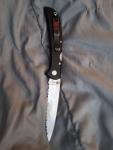 Vintage Al Mar Eagle Ultralight Japan G. Sakai Lockback Knife 4" Serrated G-10