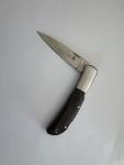 Vintage AL MAR SEKI JAPAN Lockback FALCON Knife Brown Micarta - NOS 1979-1980