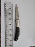 Vintage AL MAR SEKI JAPAN Lockback FALCON Knife Brown Micarta - NOS 1979-1980