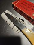 Vintage Al Mar HAWK KNIFE RARE STAMP USA Seki Japan  MIRROR BLADE