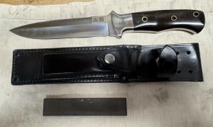 Vintage Al Mar Model 3005.6 Sere Fighting Knife W/Leather Sheath - Only One Made