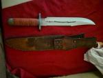 AL MAR SF-10 25th ANNIVERSARY SPECIAL FORCES GREEN BERETS Vintage Knife & Sheath