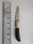 Vintage AL MAR SEKI JAPAN Lockback FALCON Knife Brown Micarta - NOS 1979-1980