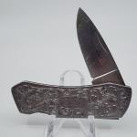 Vintage Al Mar Seki Japan Filigree Folding 5" Long Opened