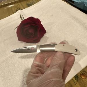 Vintage Al Mar Hawk Classic White Handle LIMITED EDITION #096 of 200 MINT Rare