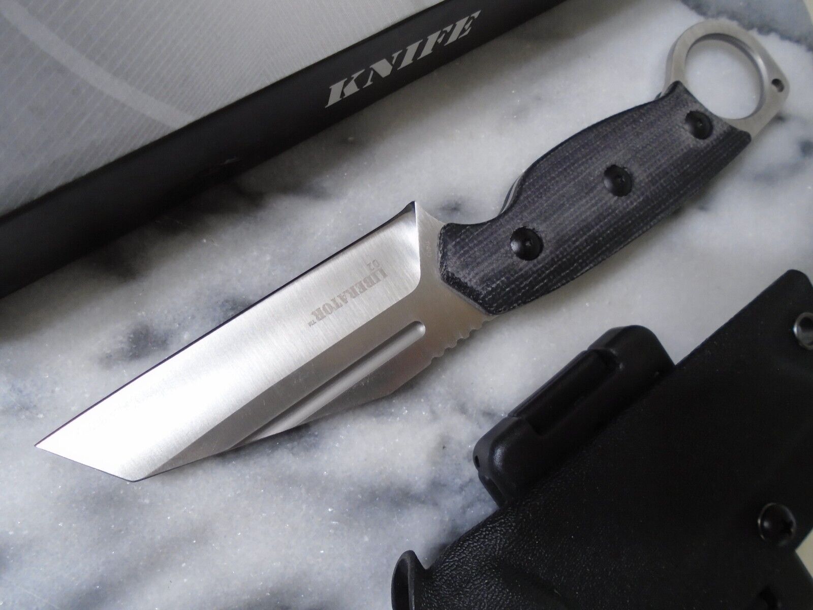 Tactical Liberator Fixed Blade Knife - D2 Micarta